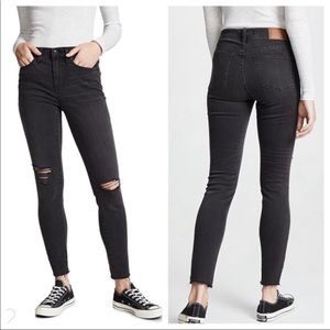 Madewell 9” high-rise skinny Black Sea